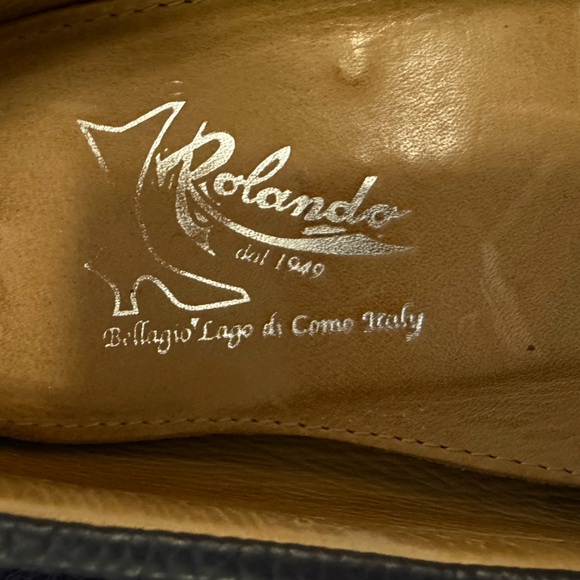 Calzoleria Rolando Bellagio navy blue leather loafers Size 39 / 8.5 - Picture 7 of 7